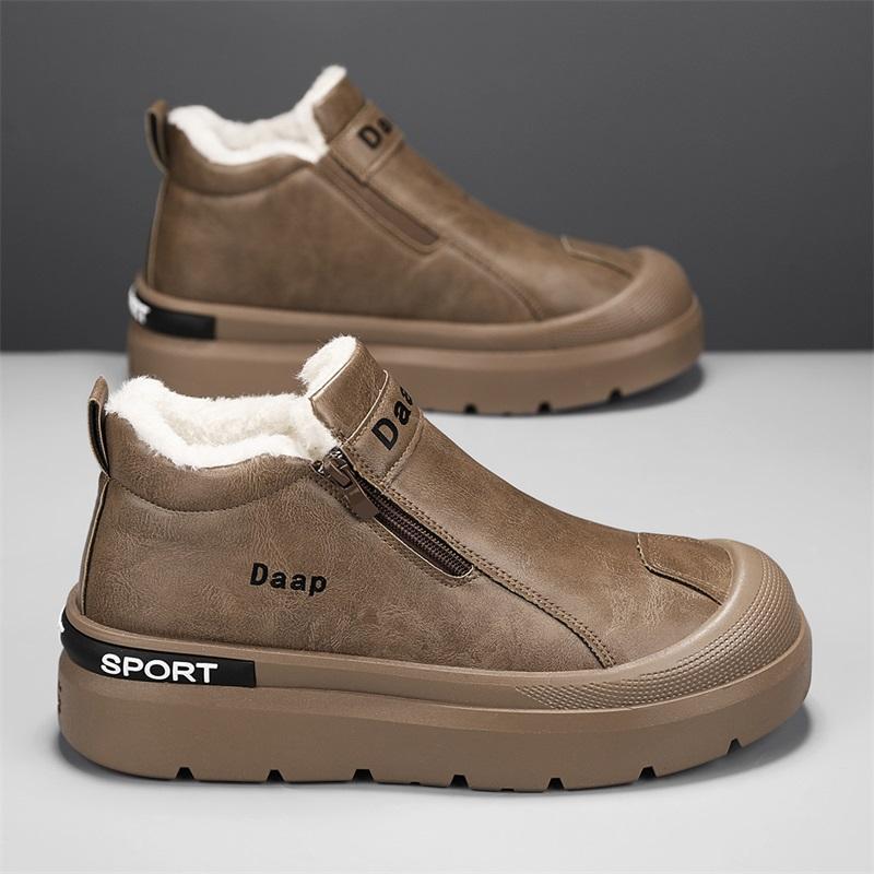 Men's Thick-Sole Fleece-Lined Chelsea Boots