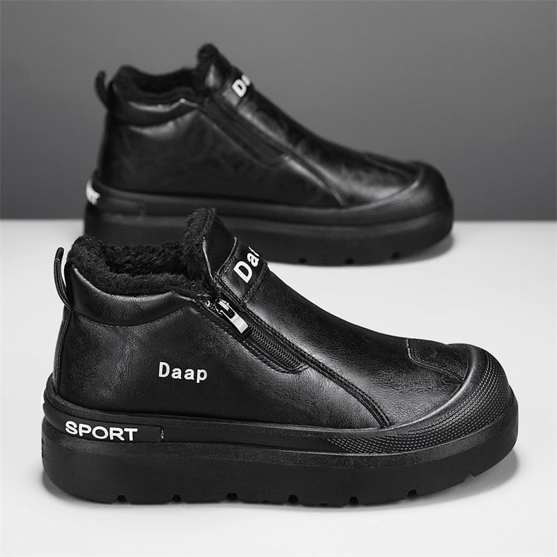 Men's Thick-Sole Fleece-Lined Chelsea Boots