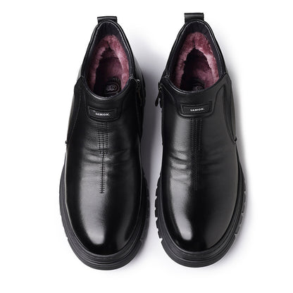 Wool-lined Genuine Leather Boots