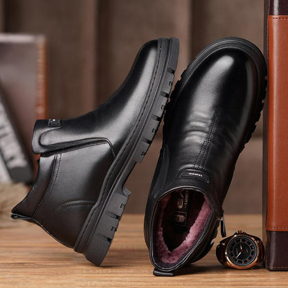 Wool-lined Genuine Leather Boots