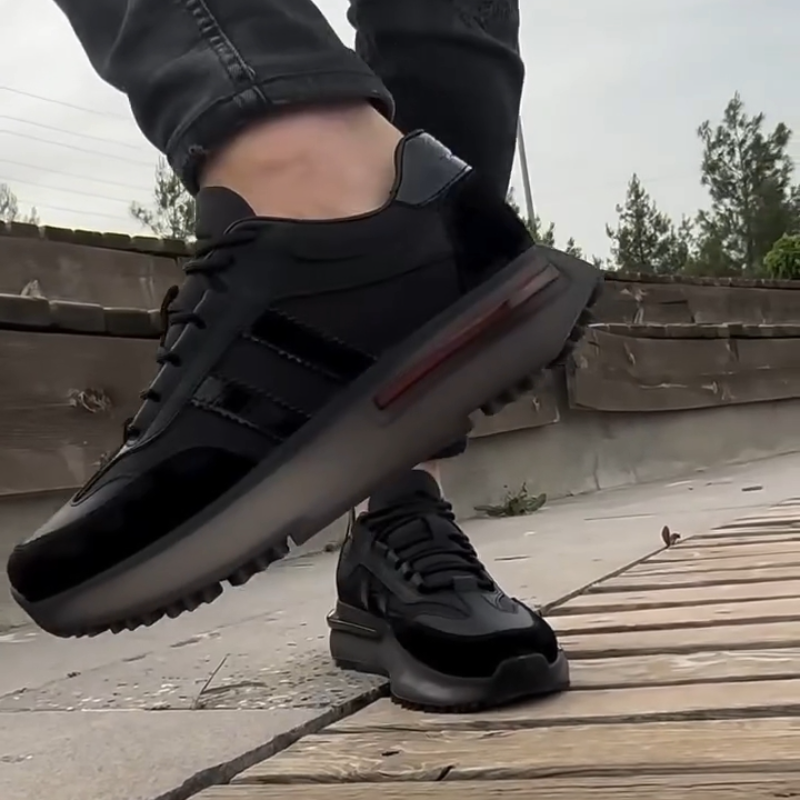 Men's Black Soft-Sole Casual Shoes