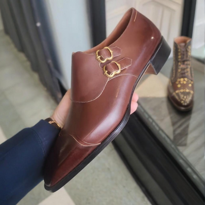 Handmade Men's Formal Monk Shoes