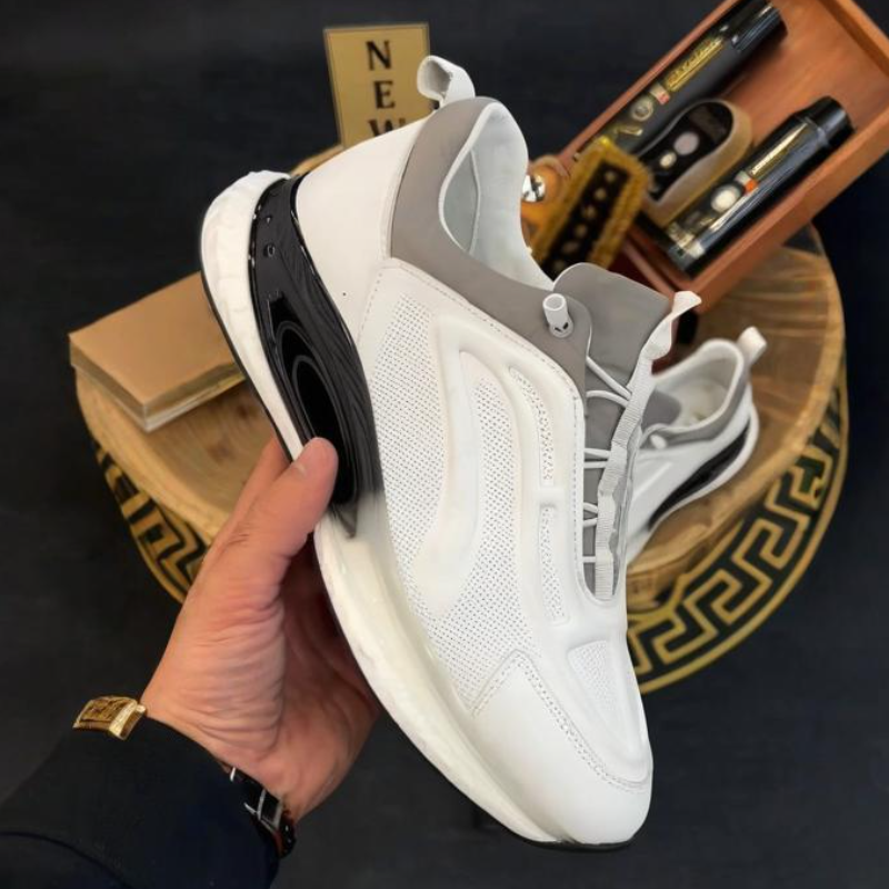 Men's White Soft-Sole Sports Shoes