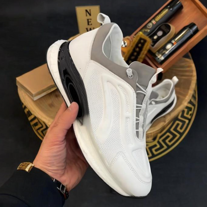 Men's White Soft-Sole Sports Shoes