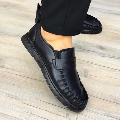 Handcrafted Genuine Leather Black Loafers
