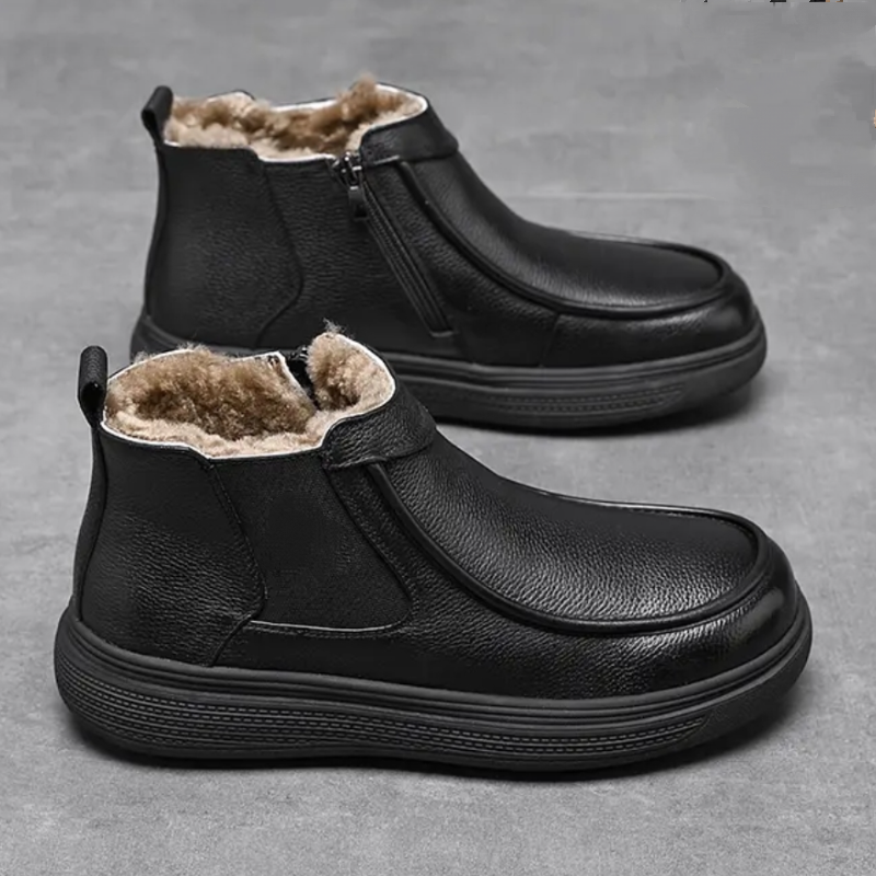 Handcrafted Fleece-Lined Chelsea Boots
