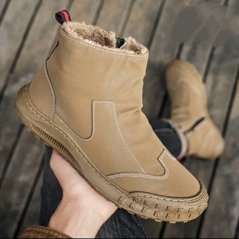 Men's Wool-Lined Zipper Boots