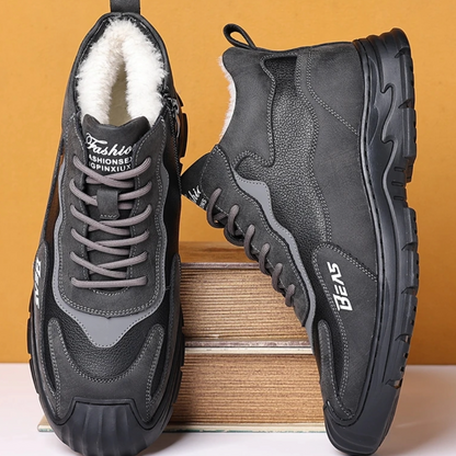Men's Wool Fleece-Lined Lace-Up Shoes
