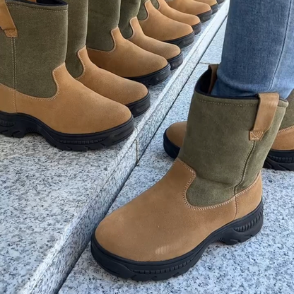 Wool-lined Mid-Calf Boots