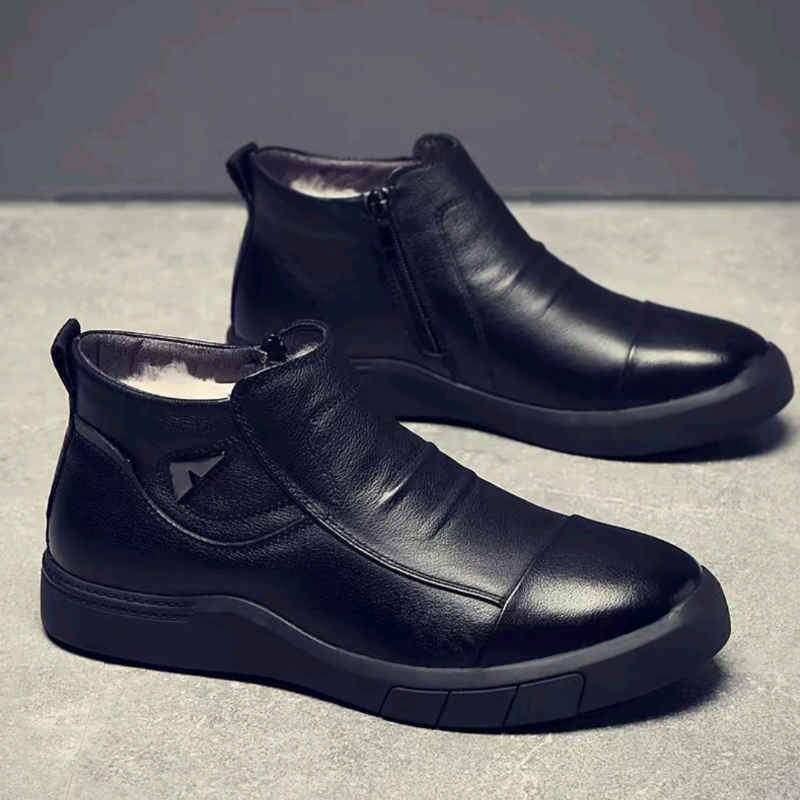 Men's Leather Lined Zippered Ankle Boots