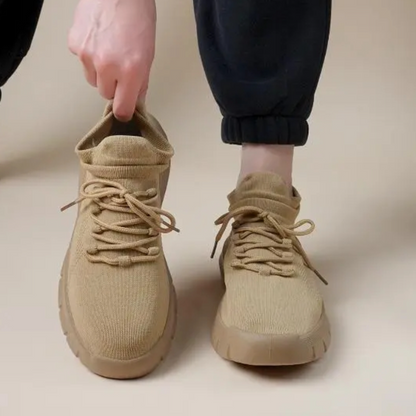 Men's Casual Soft-Soled Lace-Up Mesh Shoes