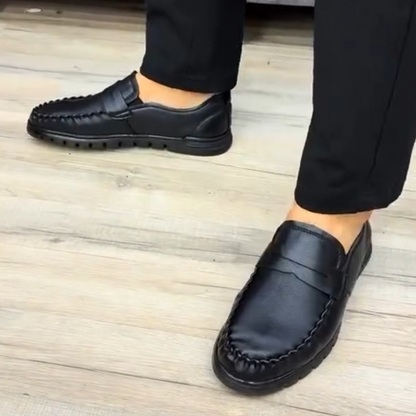 Handcrafted Genuine Leather Black Loafers