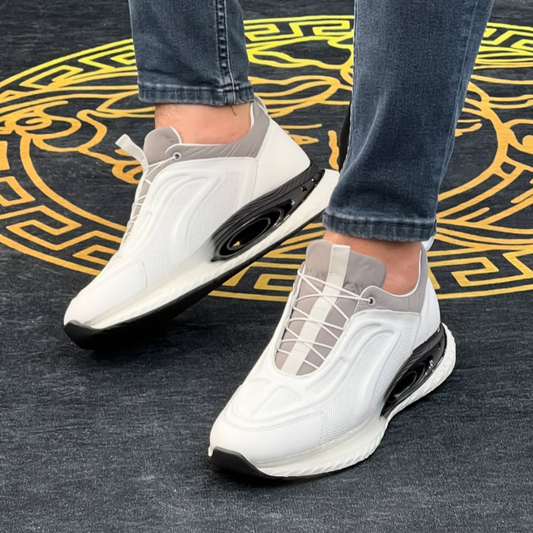 Men's White Soft-Sole Sports Shoes