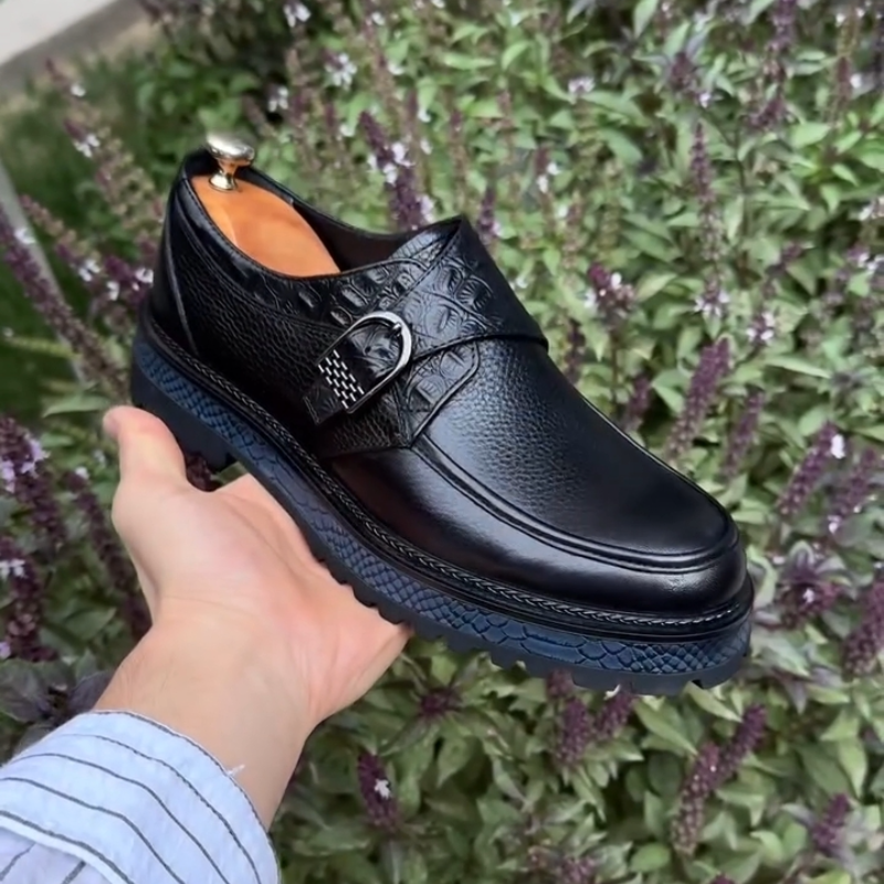 Leather Casual Monk Straps