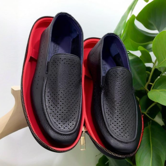 Men's Casual Genuine Leather Perforated Loafers