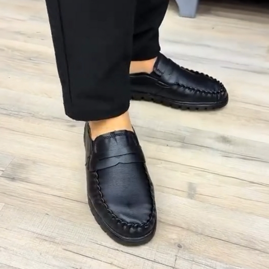 Handcrafted Genuine Leather Black Loafers