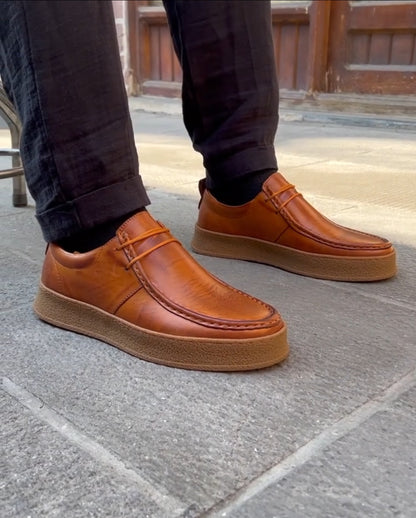 ✅High -quality Dedication✅Men's Classic Green Genuine Leather Casual Shoes