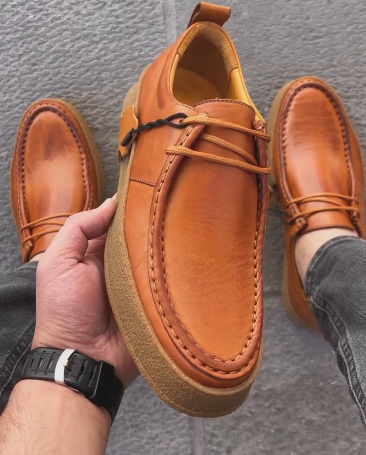 ✅High -quality Dedication✅Men's Classic Green Genuine Leather Casual Shoes