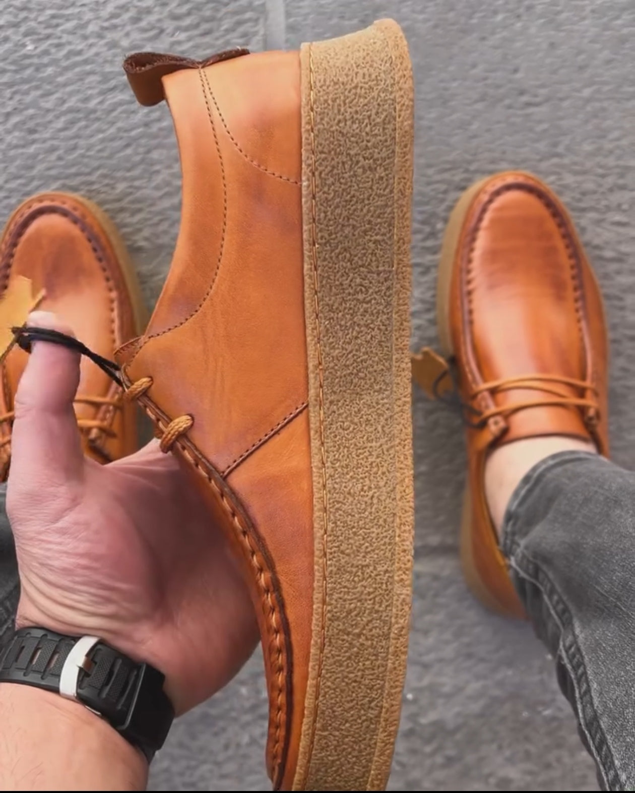 ✅High -quality Dedication✅Men's Classic Green Genuine Leather Casual Shoes