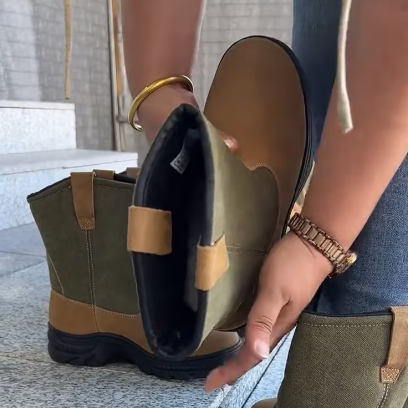 Wool-lined Mid-Calf Boots