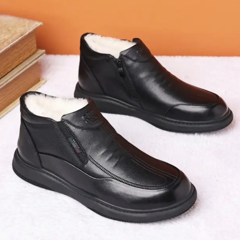 Genuine Leather Soft-Sole Lined Boots