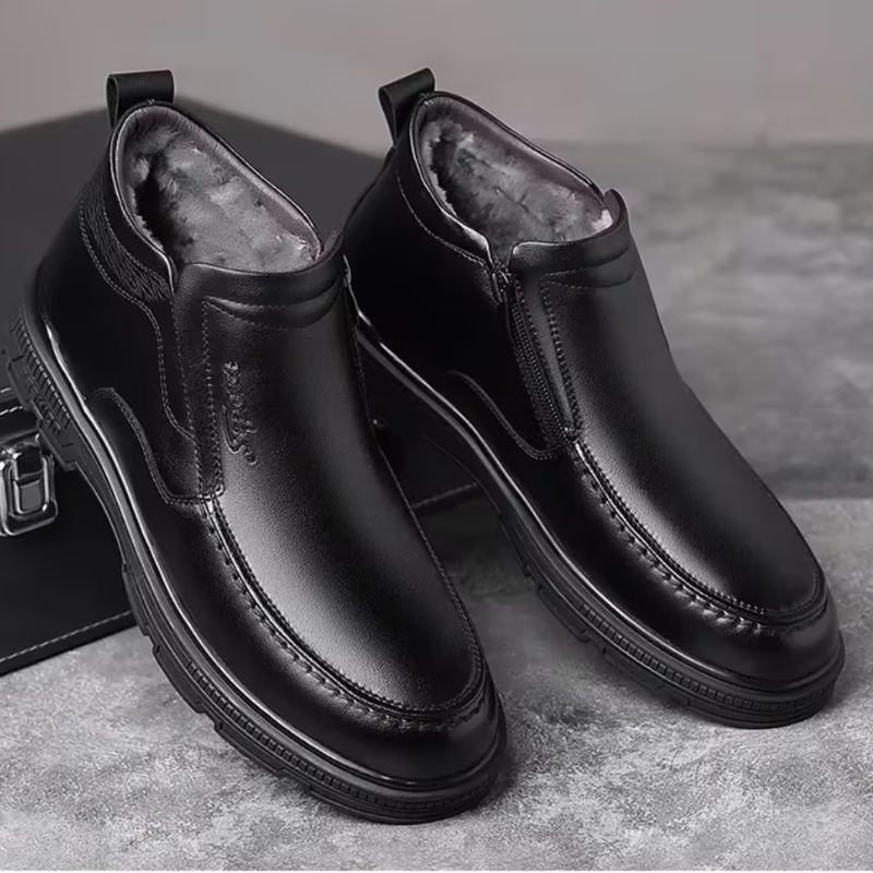 Genuine Leather Soft-Sole Thermal Boots
