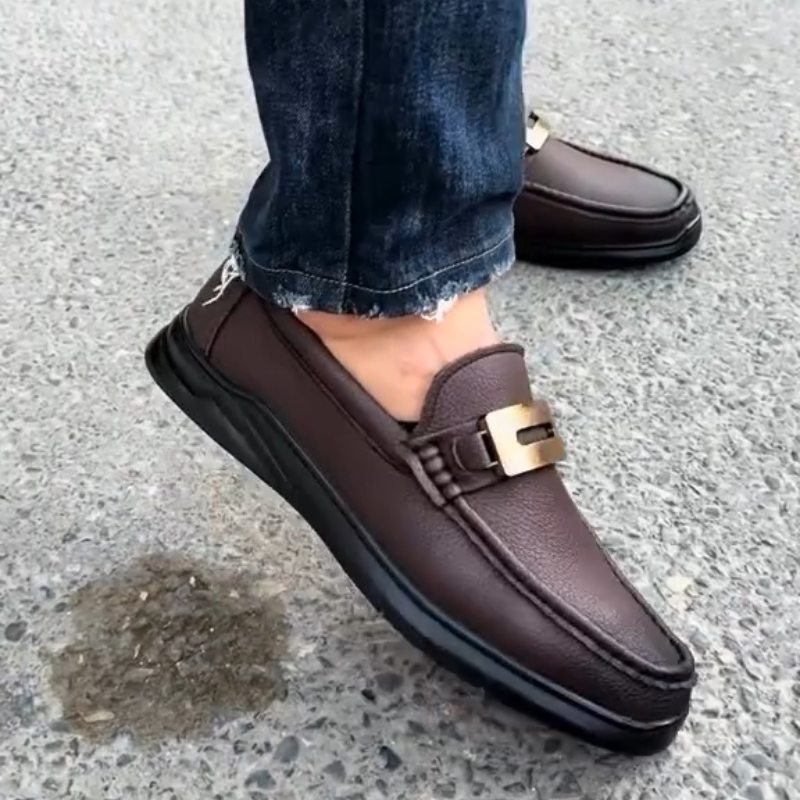 Men's Brown Soft Leather Loafers