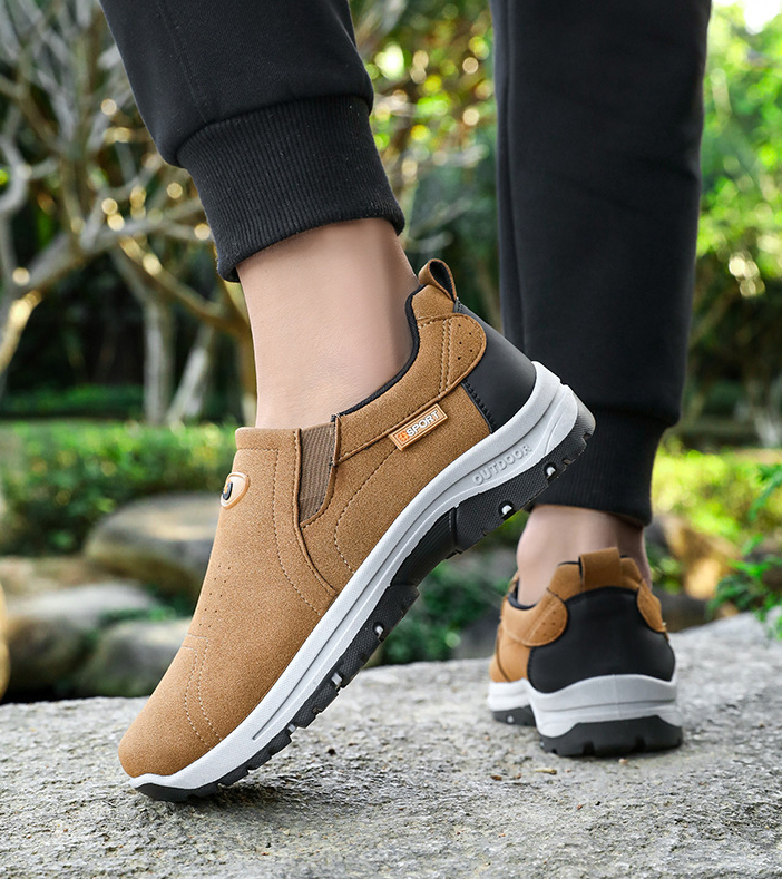 New Solid Color Suede Versatile Soft Sole Slip-on Casual Shoes