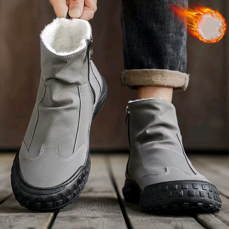 Men's Wool-Lined Zipper Boots
