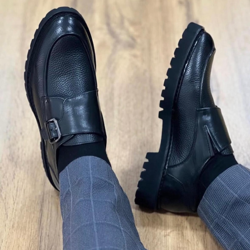 Classic Men's Soft Leather Monk Straps
