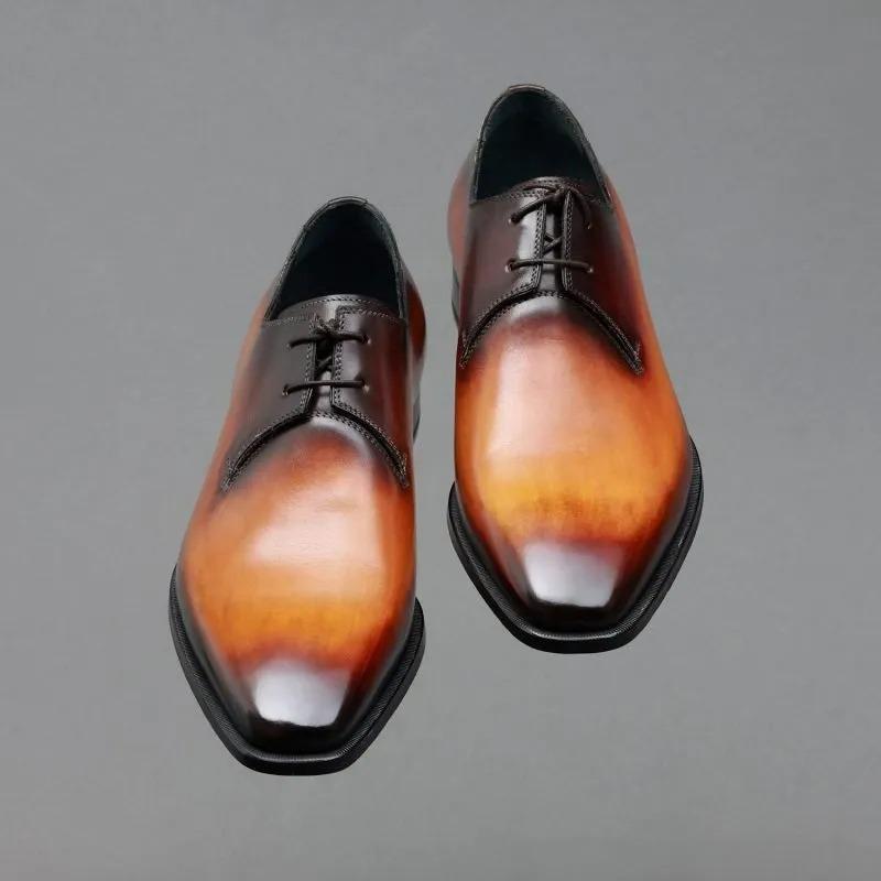 ✅High -quality Dedication✅Men's Light Brown Genuine Leather Formal & Casual Shoes