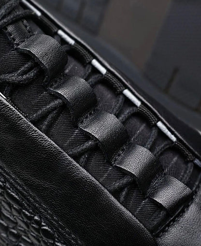 Men's Handmade Classic Leather Elastic Air Cushion Casual Shoes