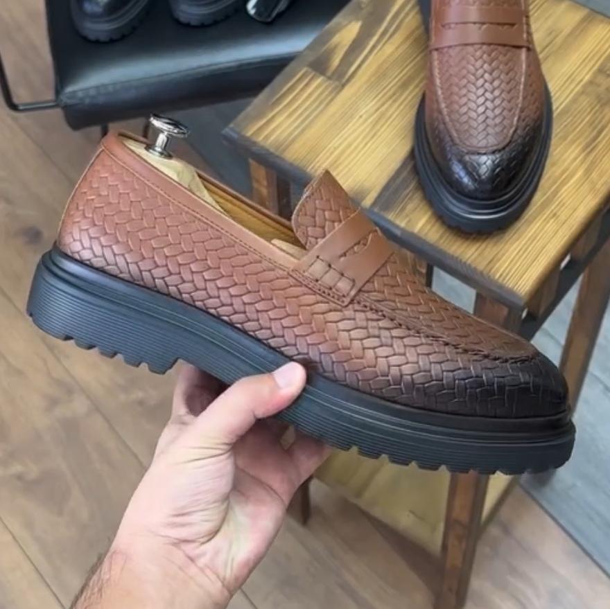 ⏰Last Day 49% OFF⏰Men's New Genuine Cowhide Woven Slip-on Casual Shoes