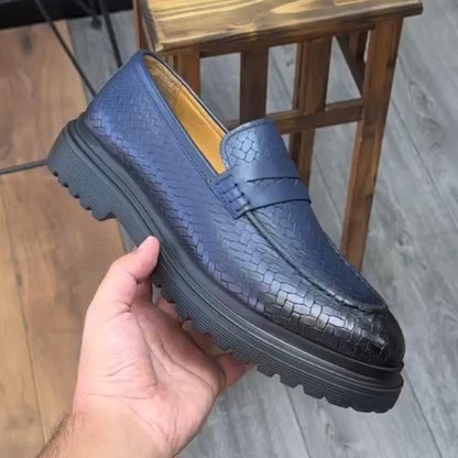 ⏰Last Day 49% OFF⏰Men's New Genuine Cowhide Woven Slip-on Casual Shoes