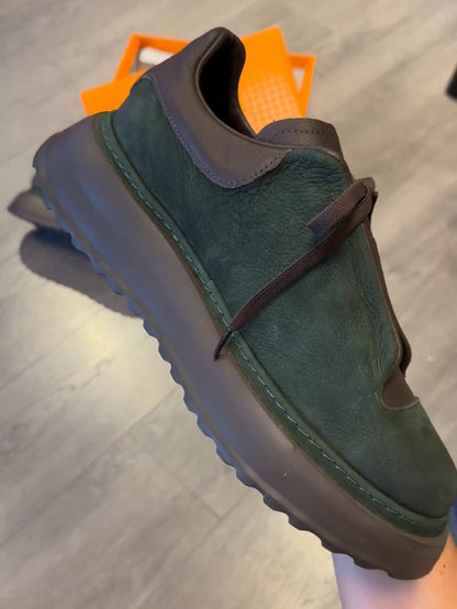 ✅High -quality Dedication✅Men's New Green Suede Classic Platform Casual Shoes