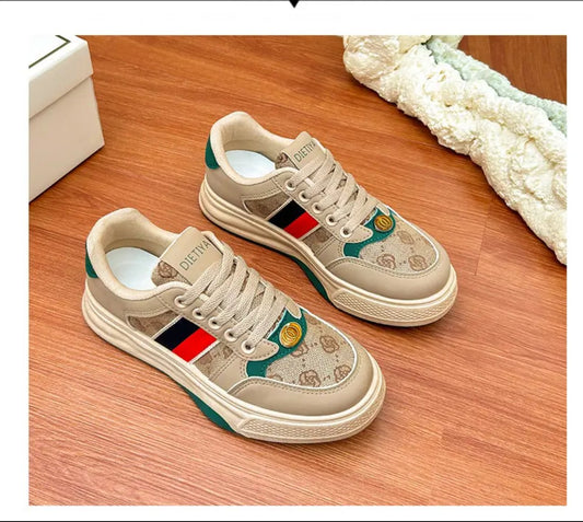 2023 Autumn New Retro Printed Casual Women's Shoes