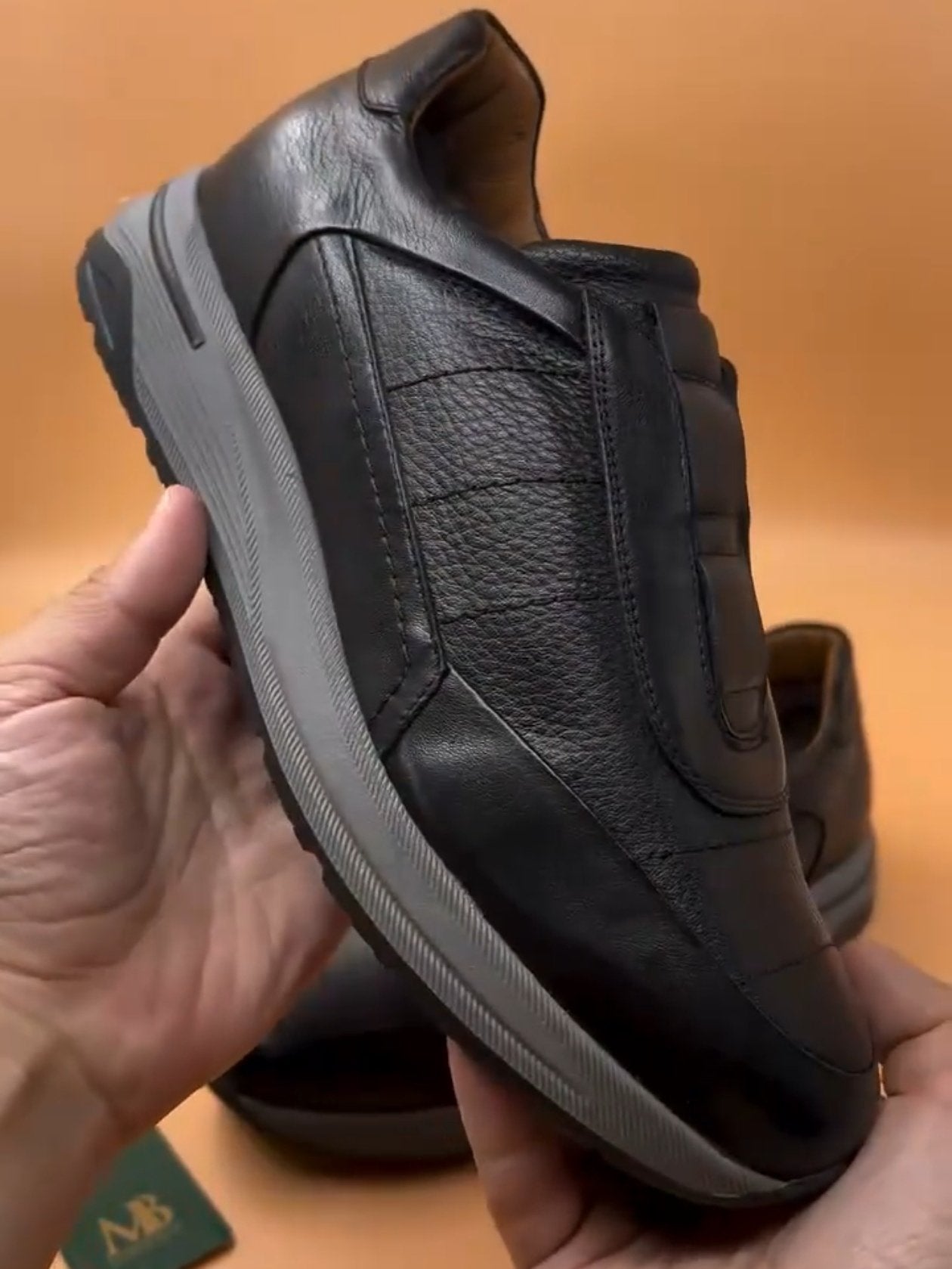 Men's Handmade Slip-on Leather Cotton Shoes