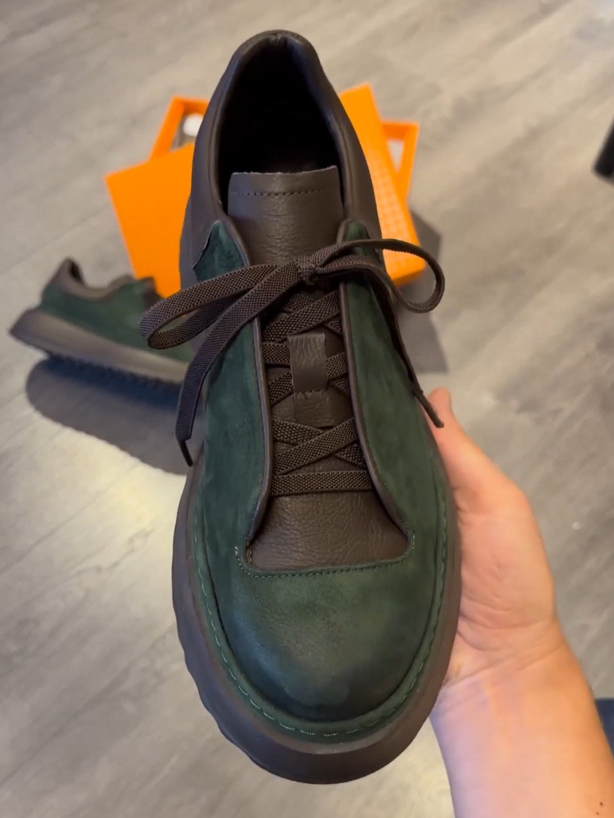 ✅High -quality Dedication✅Men's New Green Suede Classic Platform Casual Shoes