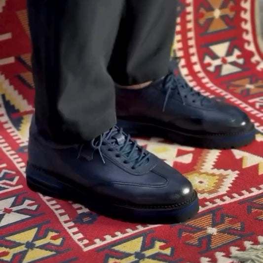✅High -quality Dedication✅Men's New Blue High Quality Genuine Leather Versatile Casual Shoes
