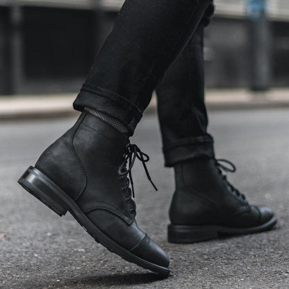 ✅High -quality Dedication✅Men's Retro Classic Solid Color Genuine Cowhide Casual Boots