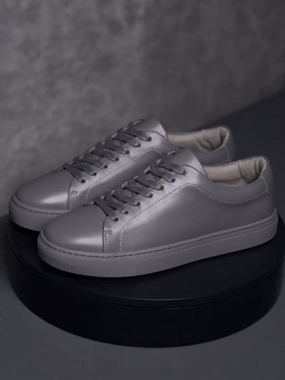 ✅High -quality Dedication✅Men's New Gray Genuine Leather Premium Lightweight Casual Shoes