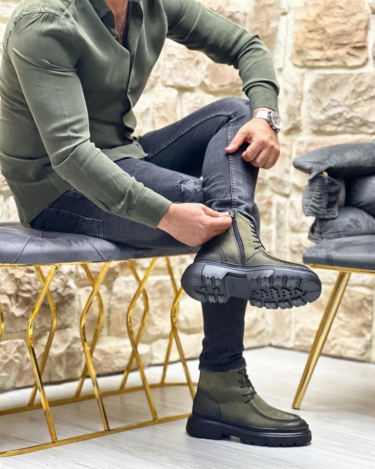 ✅High -quality Dedication✅Men's Vintage Classic Solid Suede Casual Boots