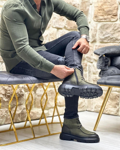✅High -quality Dedication✅Men's Vintage Classic Solid Suede Casual Boots