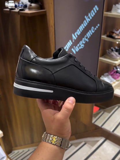 ✅High -quality Dedication✅Men's Classic Black Leather Casual Shoes