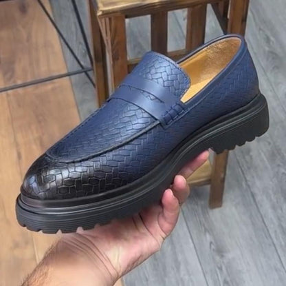 ⏰Last Day 49% OFF⏰Men's New Genuine Cowhide Woven Slip-on Casual Shoes