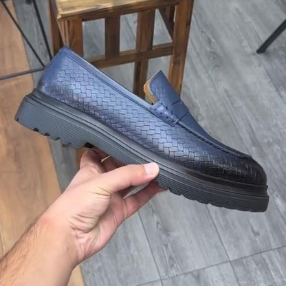 ⏰Last Day 49% OFF⏰Men's New Genuine Cowhide Woven Slip-on Casual Shoes