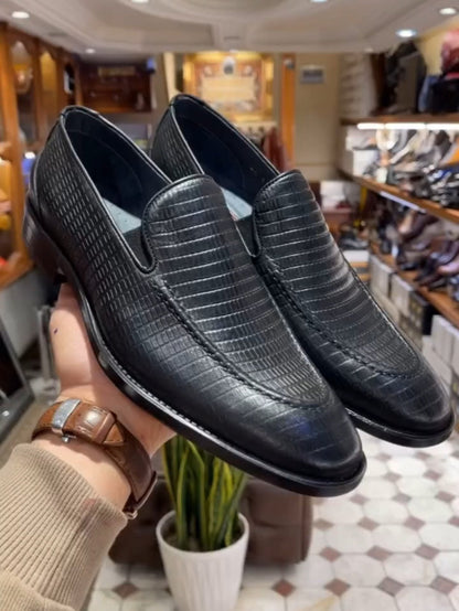 ✅High -quality Dedication✅Men's Premium Genuine Crocodile Leather Casual Shoes