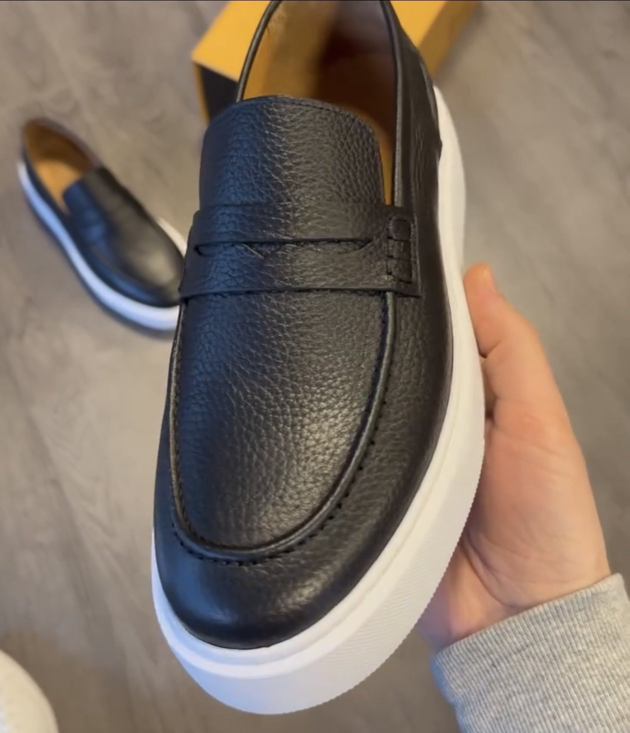 ✅High -quality Dedication✅Men’s Classic Textured Genuine Leather Slip-on Casual Shoes