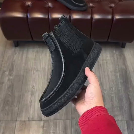 ✅High -quality Dedication✅Men's Handmade Classic Suede High-top Casual Shoes