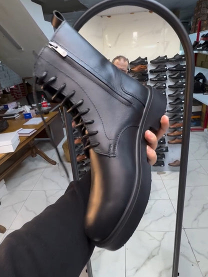 New Handmade Genuine Leather Men's Waterproof Non-slip Casual Boots